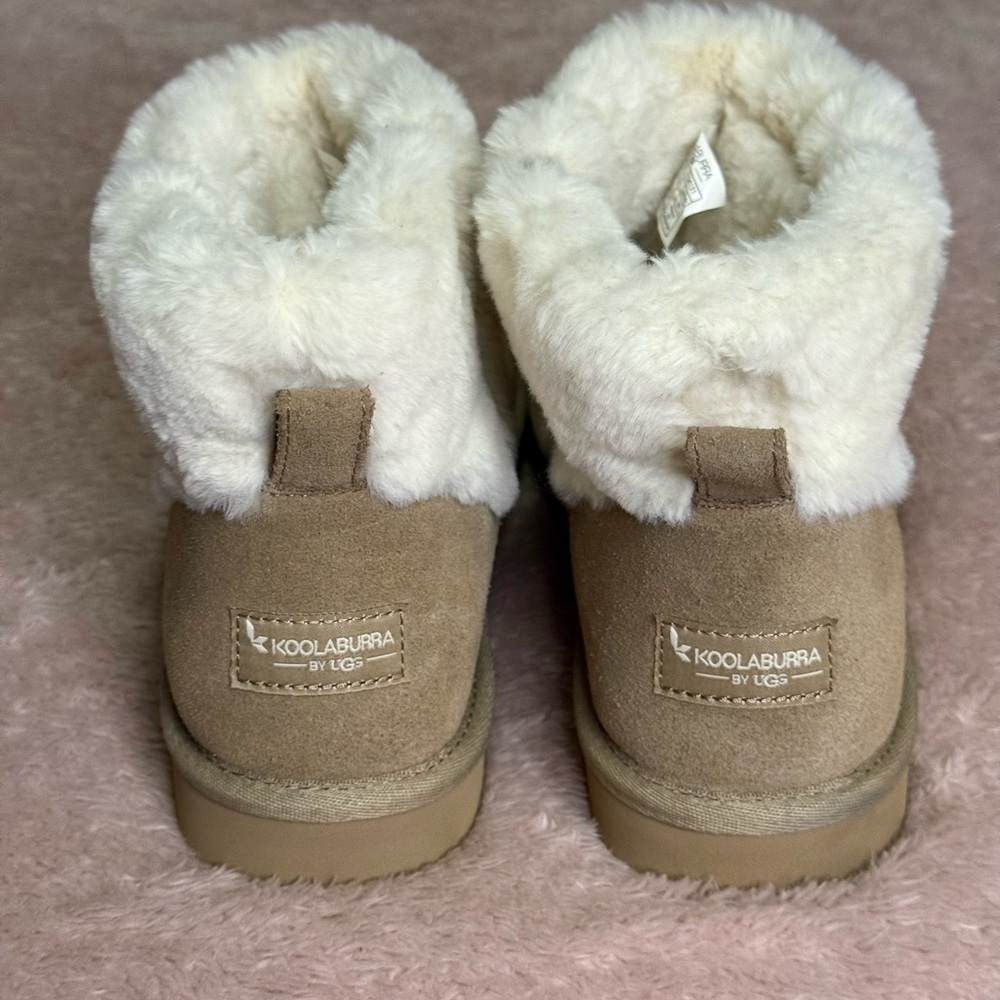 New Ugg Koolaburra Leather Fully Lined Faux Fur Bootie Winter boots W 11 - Picture 4 of 7